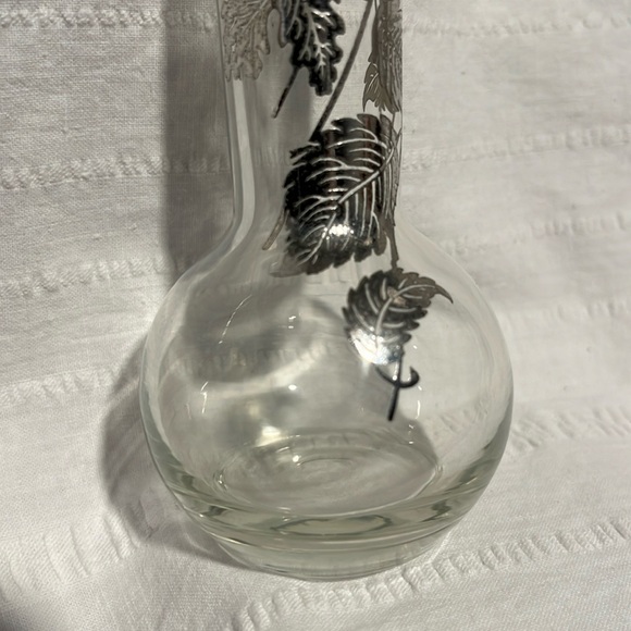 Vintage Sterling Silver City Overlay Bud Vase Leaf Leaves Pattern 6” Shabby Chic - Picture 6 of 15